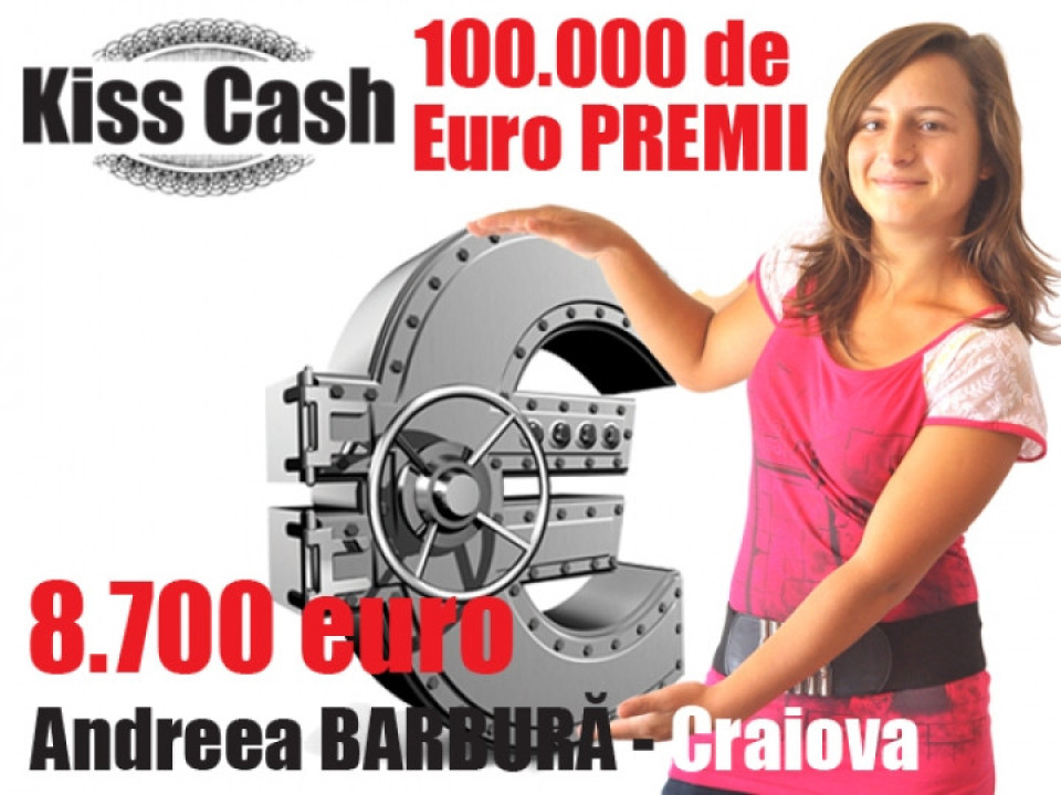 Andreea Barbura, 8.700 de euro la Kiss Cash luni dimineata!  