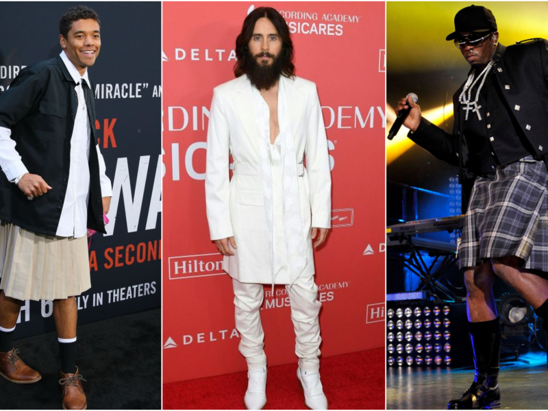 FOTO | 15 bărbați celebri care au purtat fuste sau rochii la evenimente și au arătat fabulos 