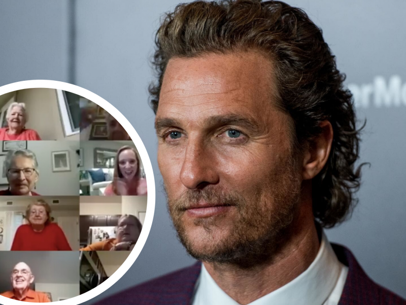 Actorul Matthew McConaughey a organizat o seară de bingo virtual pentru bătrânii de la un azil