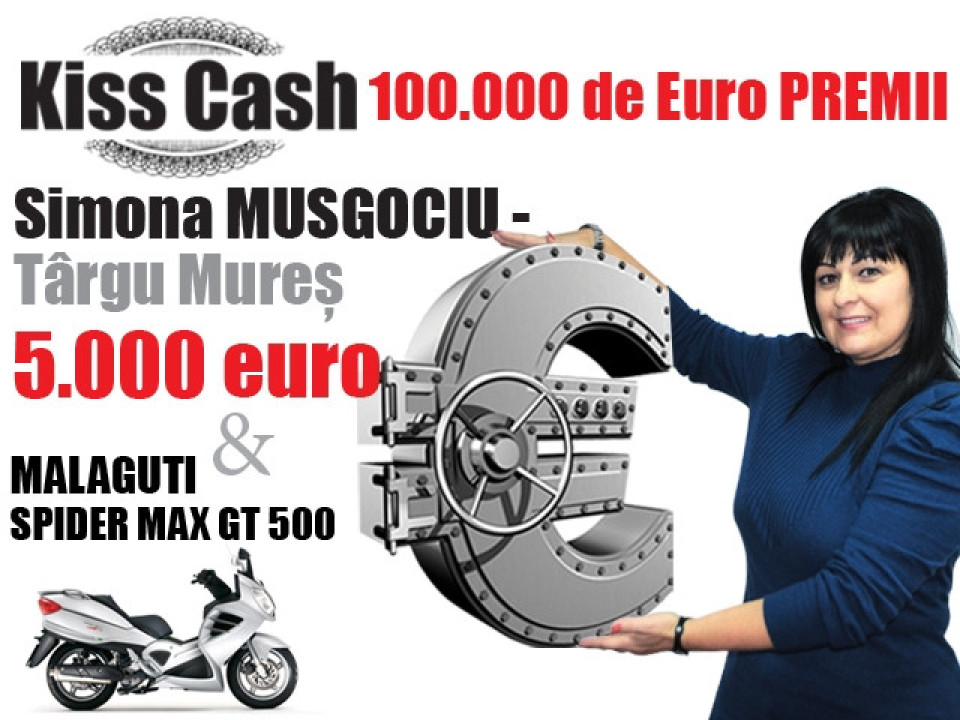 Simona Musgociu din Targu-Mures, 5.000 de euro si un scuter Malaguti  