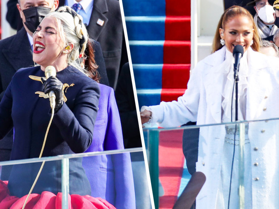 Lady Gaga și Jennifer Lopez, moment istoric la ceremonia de învestire a Președintelui Joe Biden