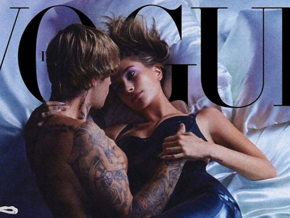 Cea mai sexy copertă a revistei VOGUE îi are ca protagoniști pe Hailey și Justin Bieber