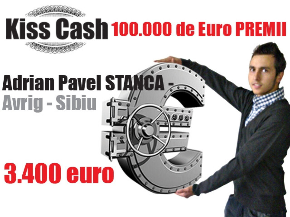 Pavel Adrian Stanca, 3.400 de euro la Kiss Cash  