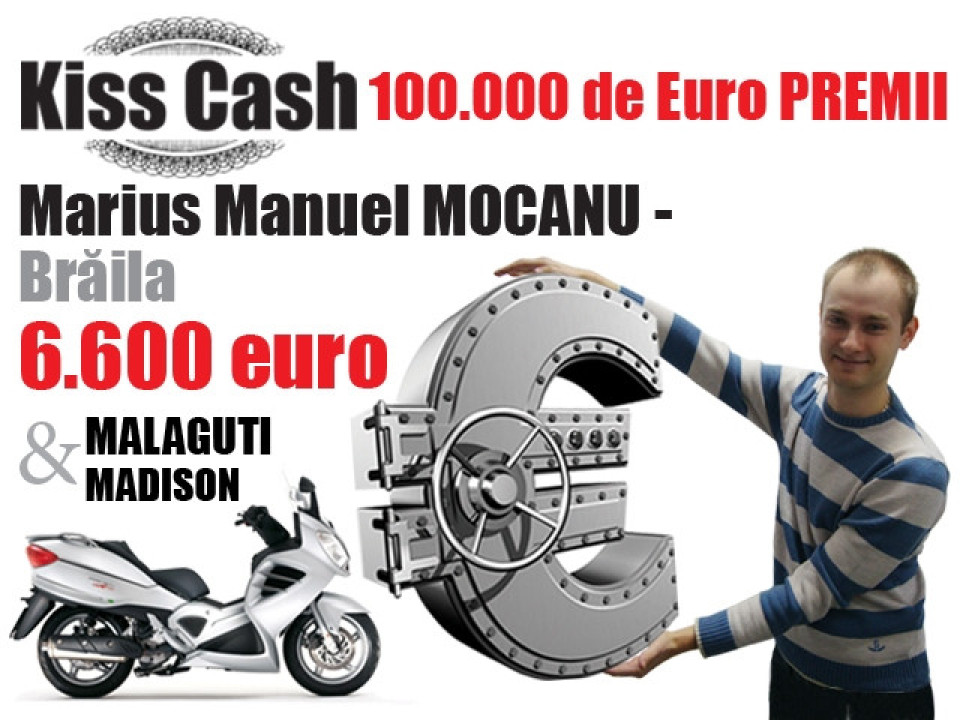 Marius Manuel Mocanu, 6.600 de euro si un scuter Malaguti  
