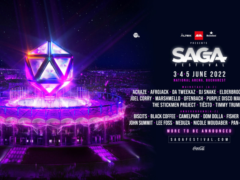 Nume noi în line-up-ul SAGA: DJ Snake, Tiësto, Meduza, o parte dintre cei care te vor ține în priză pe Arena Națională, la începutul verii