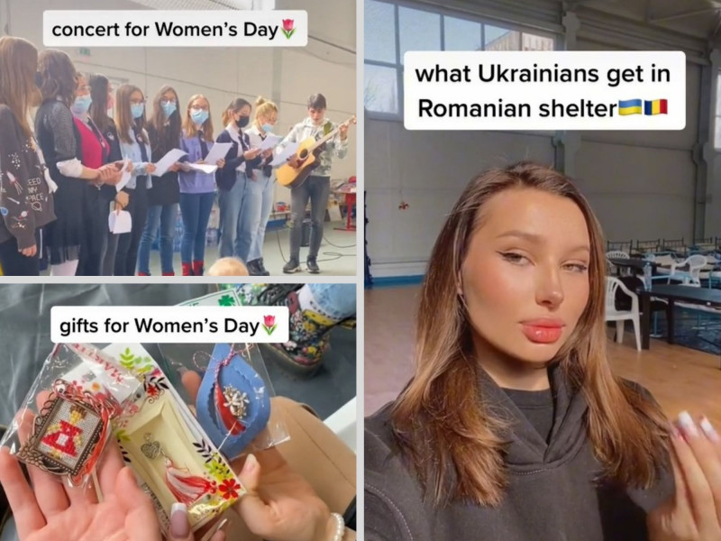 O refugiată din Ucraina a făcut un clip viral pe TikTok despre cum a fost primită în România