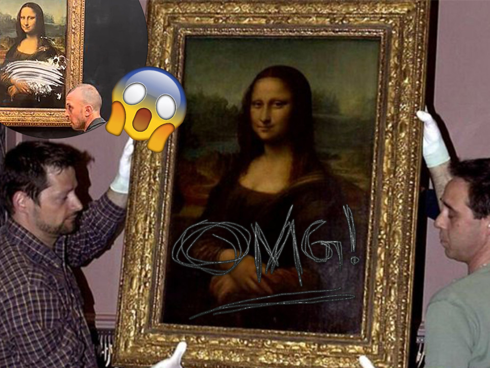 Un activist deghizat într-o bătrânică a murdărit celebrul tablou Mona Lisa cu o prăjitură