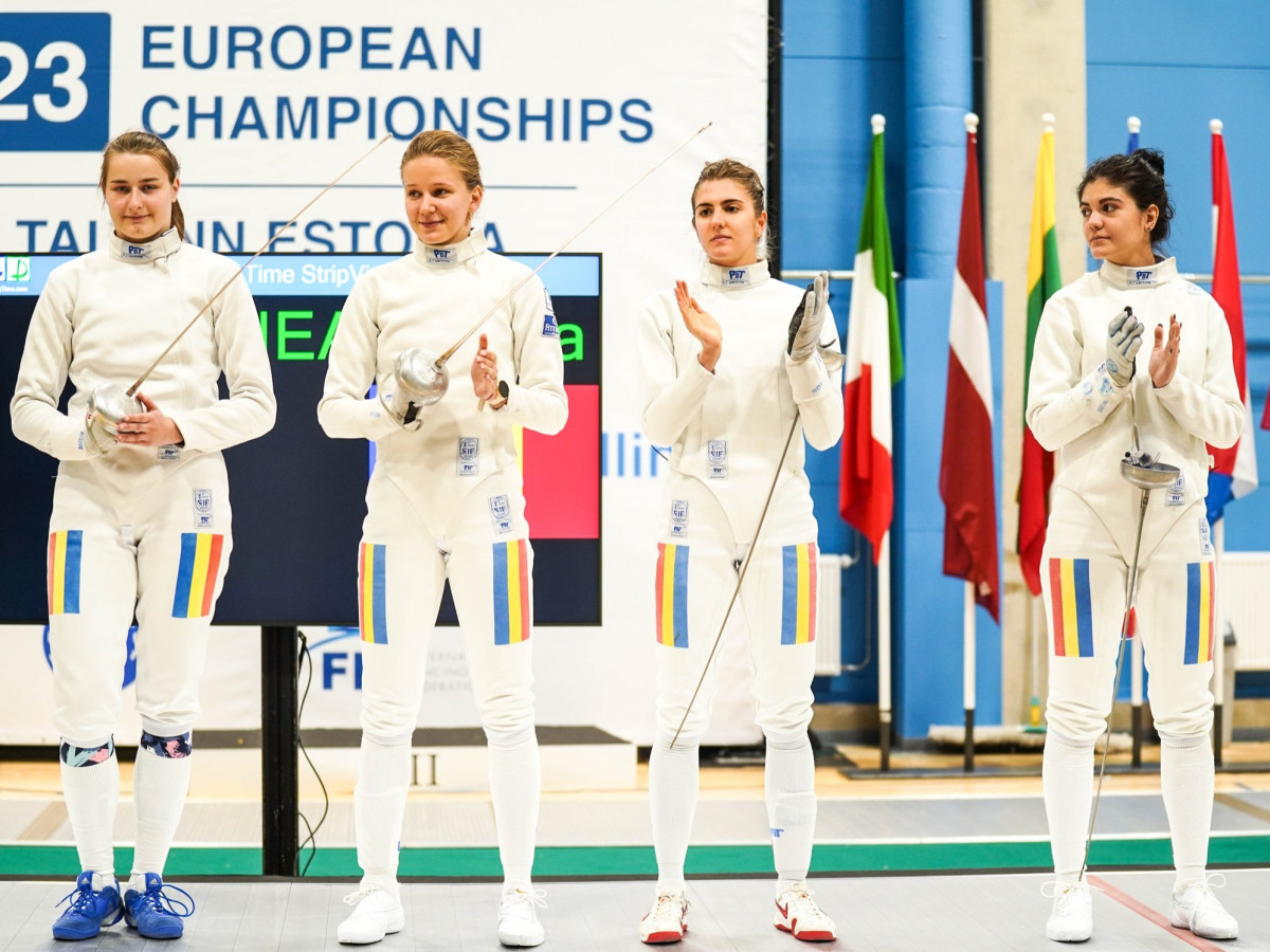 ​Echipa feminină de spadă a României a cucerit aurul la Campionatele Europene de Scrimă U23