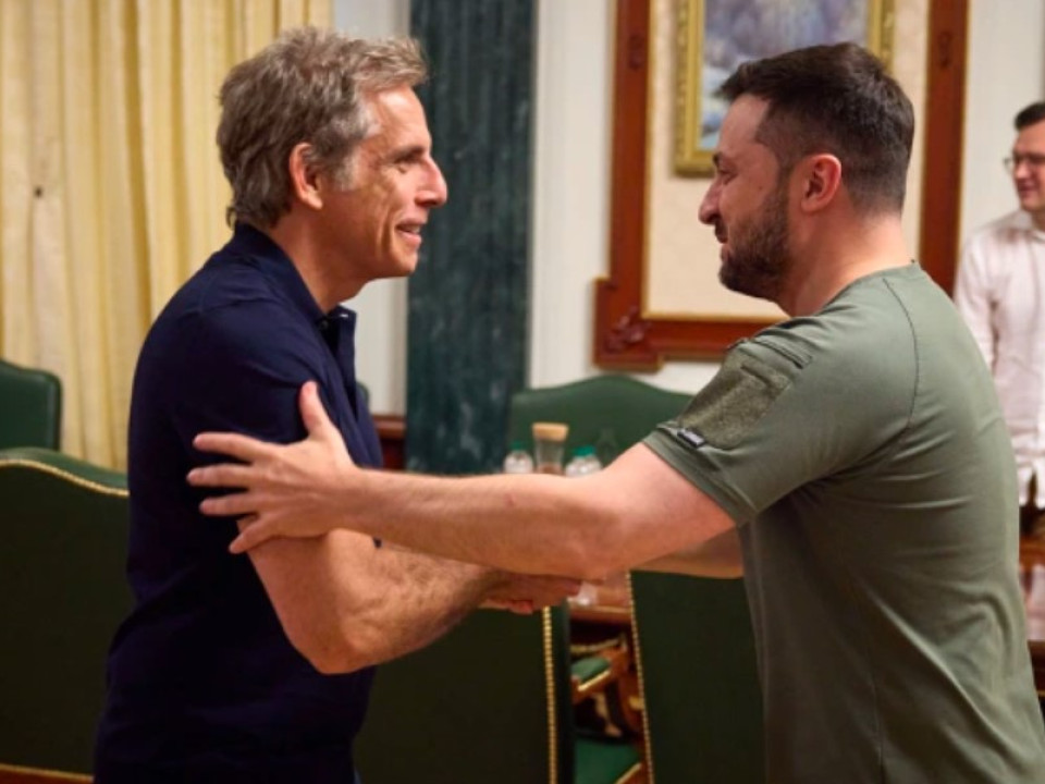 Actorul Ben Stiller a călătorit în Ucraina pentru a se întâlni cu Zelenski: „Ești eroul meu!”