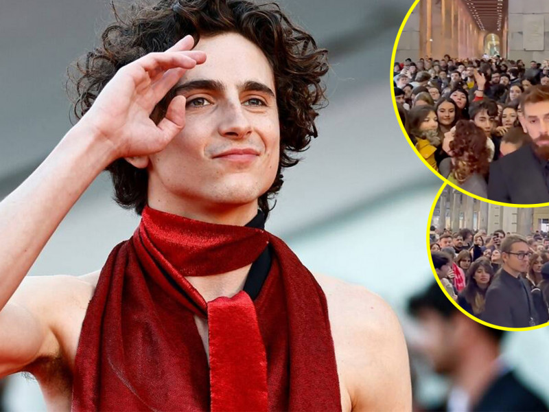 Fanii actorului Timothée Chalamet au închis covorul roșu de la premiera filmului „Bones and All” din Milano