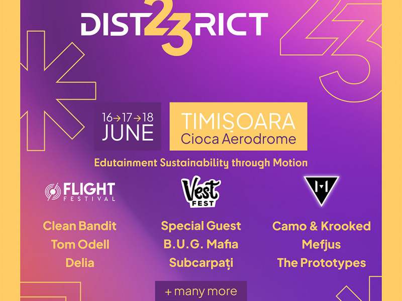 District23 – cel mai mare festival de muzică din vestul României. Clean Bandit, B.U.G. Mafia, Camo & Krooked printre primii artiști confirmați