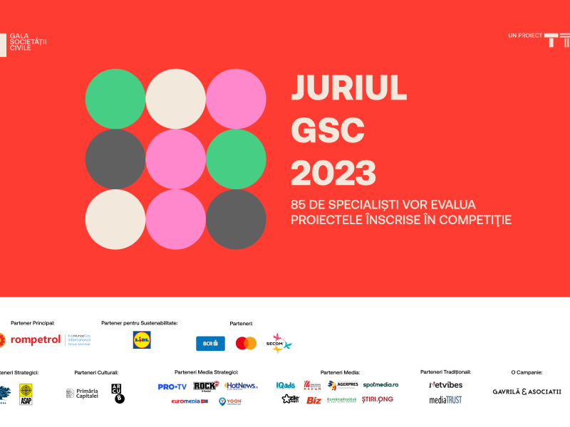 The Institute anunţă juriul competiţiei  Gala Societăţii Civile 2023, ediţia 21