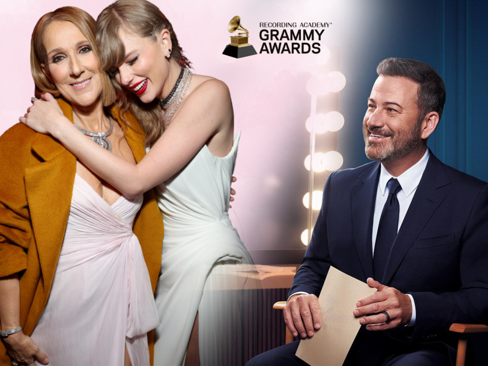 Jimmy Kimmel a făcut mișto de modul în care Taylor Swift a ignorat-o pe Celine Dion pe scena de la Grammy 2024