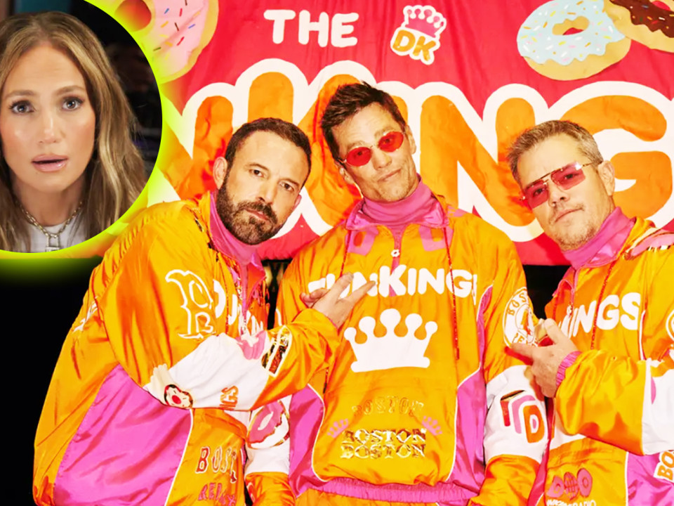 Ben Affleck, Matt Damon și J.Lo, personaje centrale într-o reclamă amuzantă Dunkin' Donuts